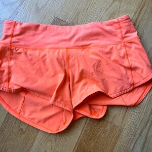 Lululemon Speed Up Shorts 2.5" in Highlight Orange